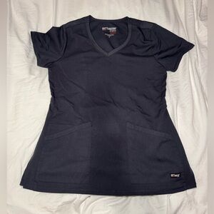 Grey's Anatomy Women's Black V-Neck Scrub Top